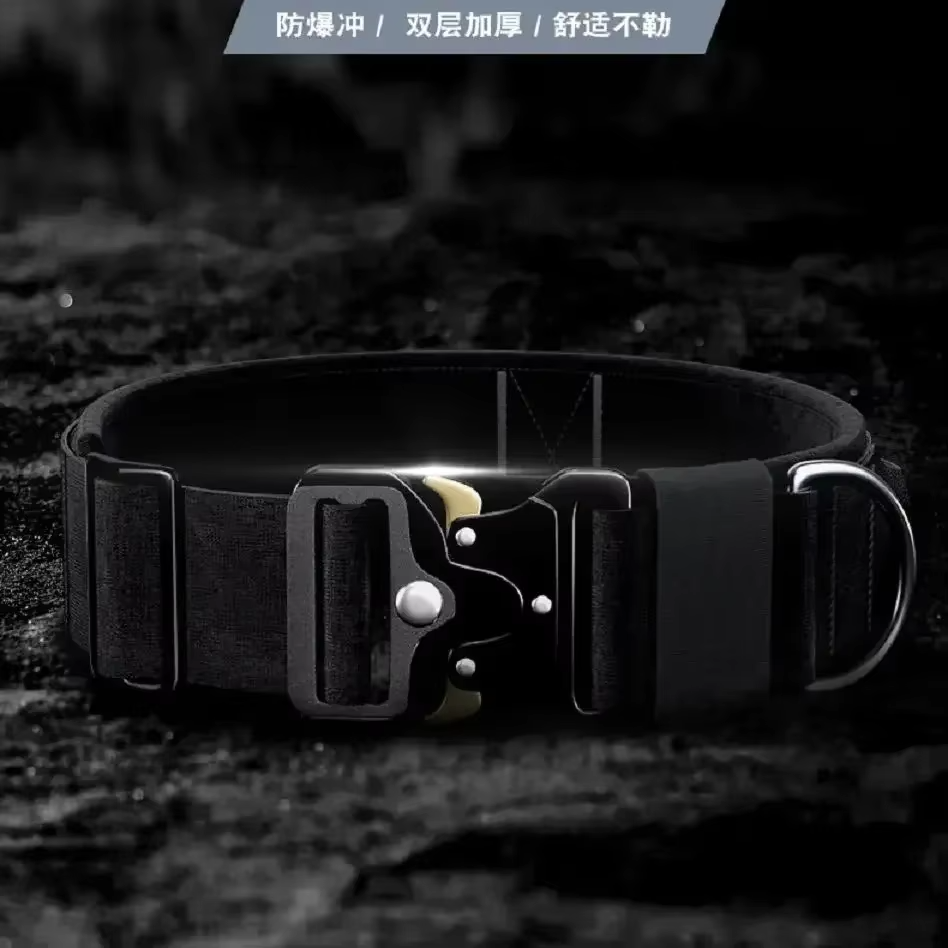 Tactical Dog Collar and Leash – Heavy-Duty Military-Grade Training Gear with Handle, Adjustable Collar for Medium & Large Dogs