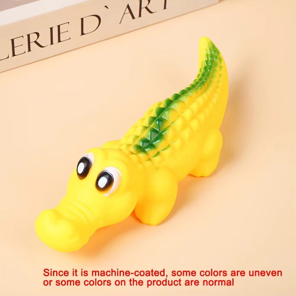 Squeaky Crocodile Rubber Toy