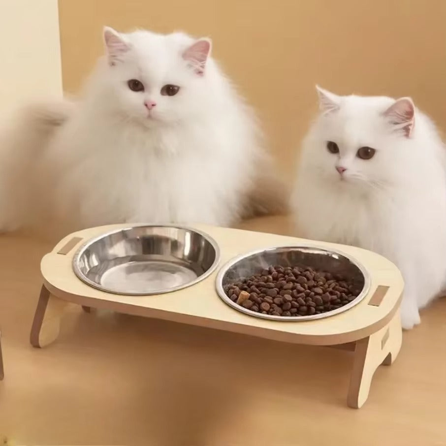 Wooden Cat Feeder