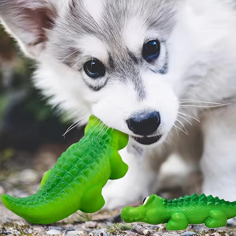 Squeaky Crocodile Rubber Toy