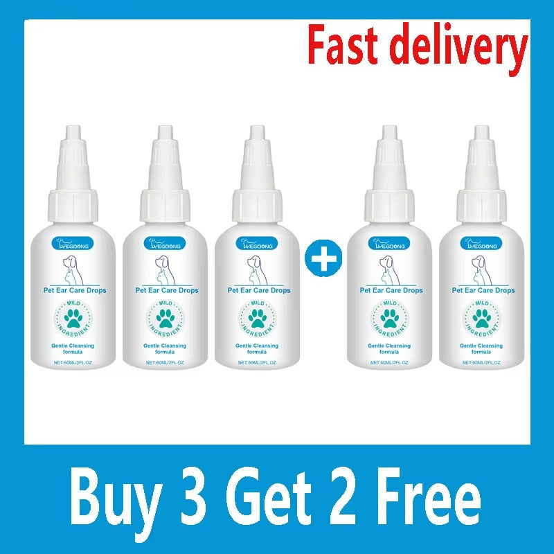 Effective Dog Ear Cleaning Solution – Safe for Dogs and Puppies, Removes Dirt, Wax, and Odor for Healthy Ears