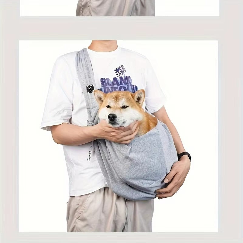 Foldable Pet Sling Carrier for Dogs, Ergonomic Shoulder Sling with Breathable Mesh, Adjustable Strap & Comfortable Travel Design