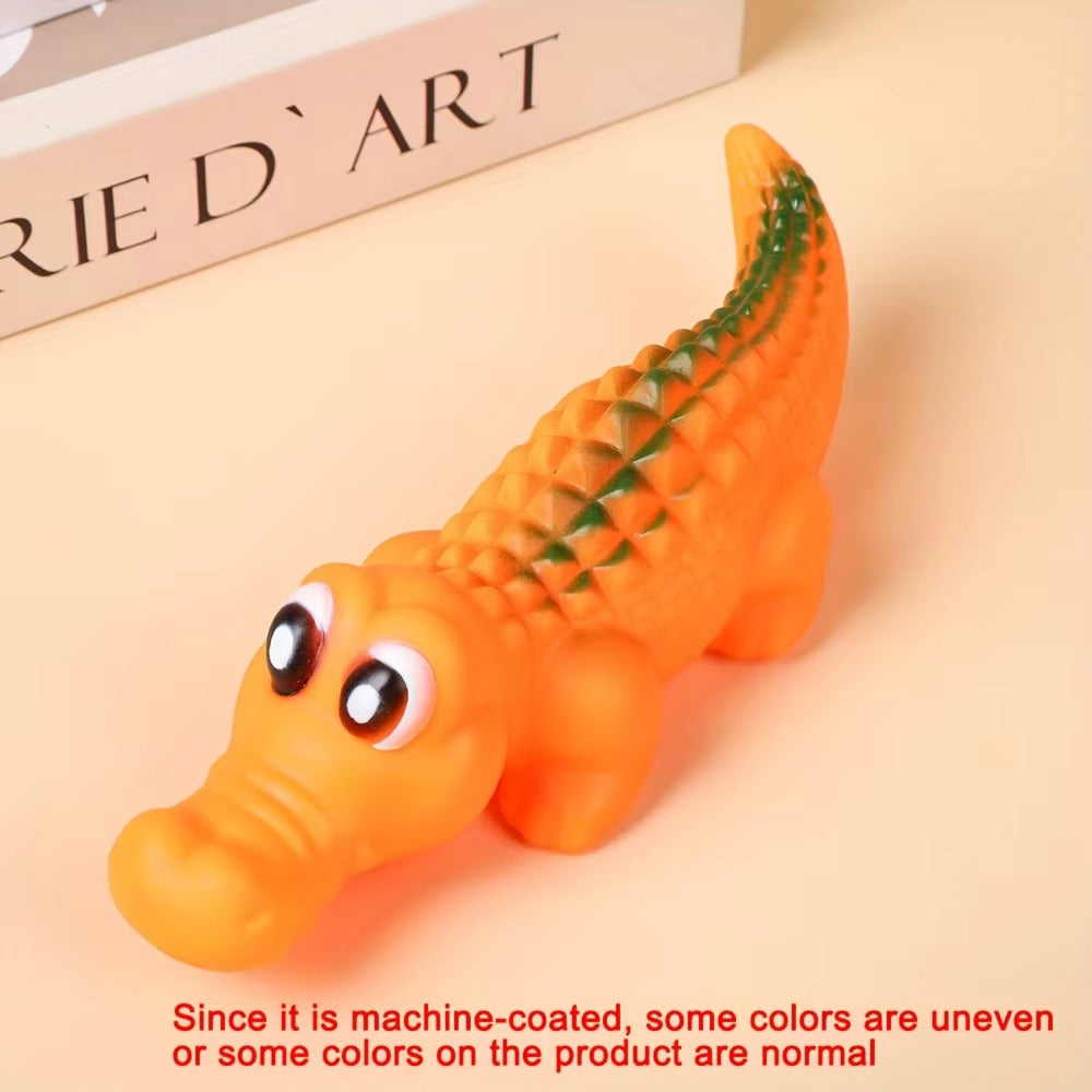 Squeaky Crocodile Rubber Toy