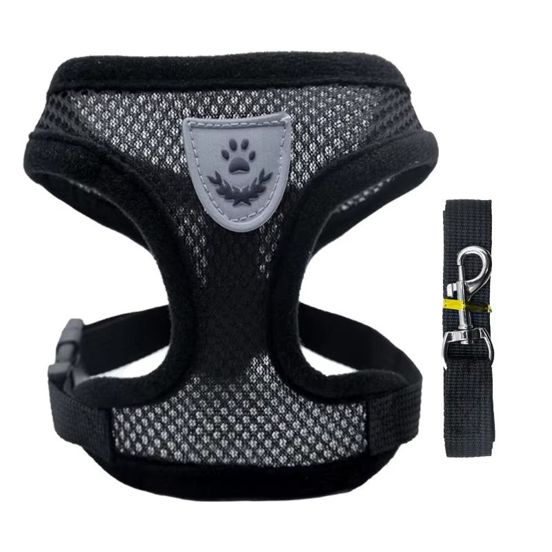 Big Dog Rope Harness and Leash, Heavy-Duty No-Pull Harness with Strong Rope Leash for Large Dogs, Training, Walking & Outdoor Use