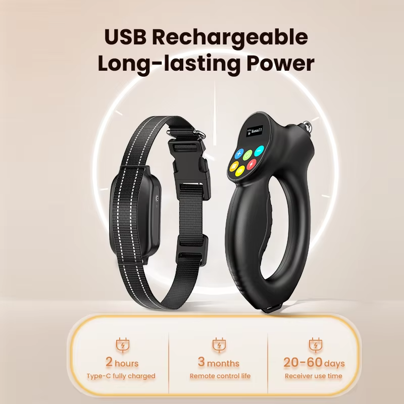 ROJECO Anti-Bark Dog Collar – Automatic Bark Control, Adjustable Training Device, Safe and Humane for Small, Medium & Large Breeds