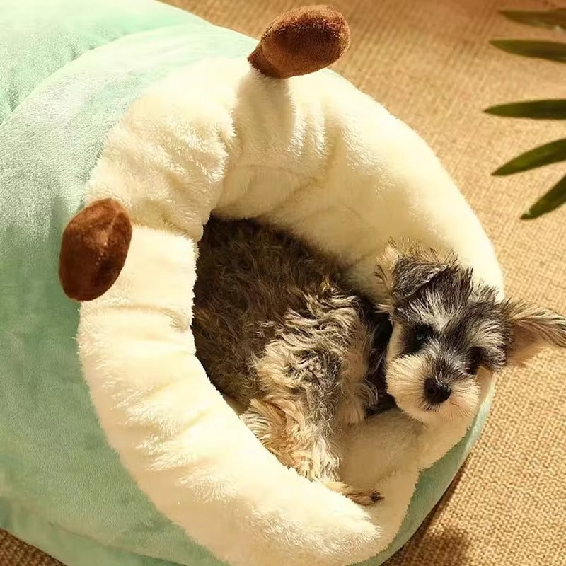 Small Dog Slipper Plush House Bed Adorable Pet House for Puppies & Kittens, Warm Cozy Indoor Dog Cave, Soft Comfy Sleep Nest