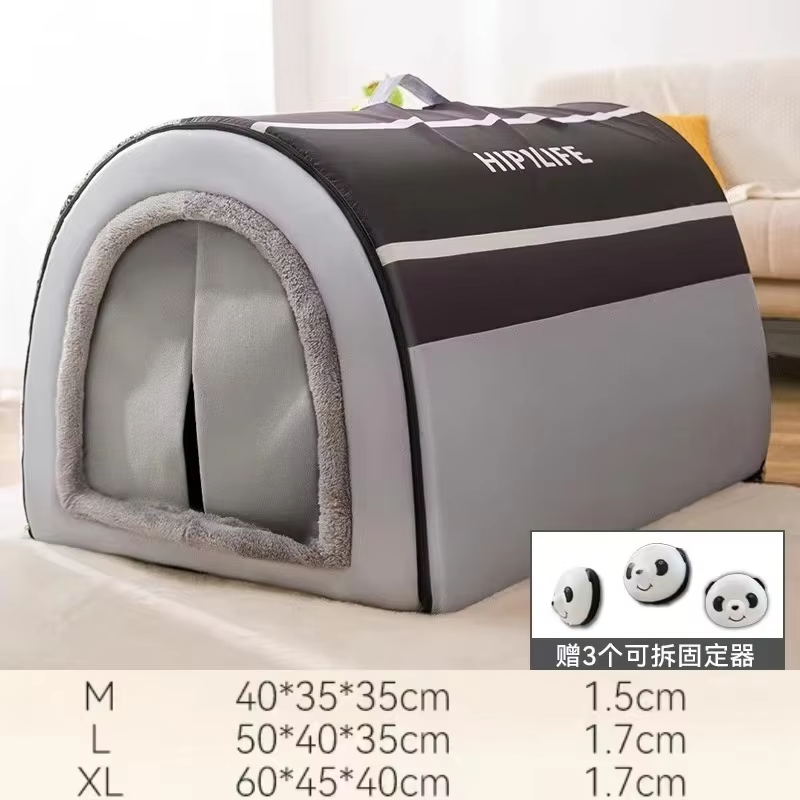 Comfortable Warm Removable Dog House Indoor Pet Shelter, Soft Insulated Dog Bed for Small & Medium Dogs, Washable and Portable