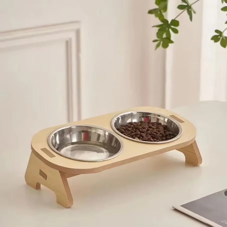 Wooden Cat Feeder