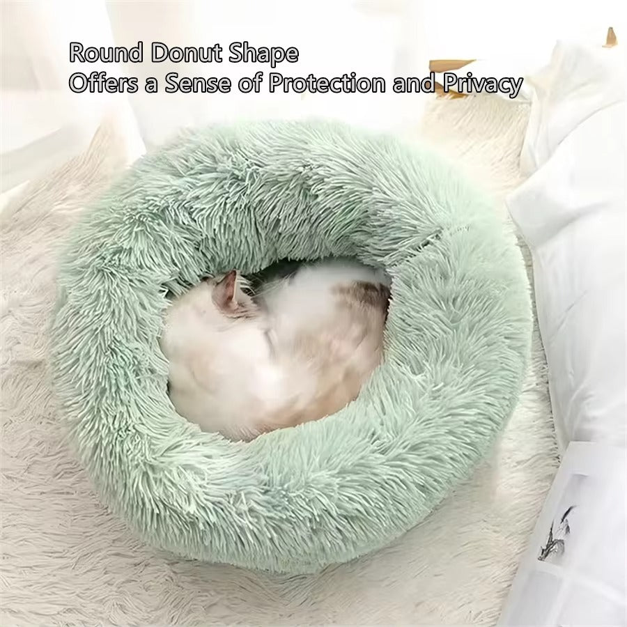 Round Winter Cat Bed