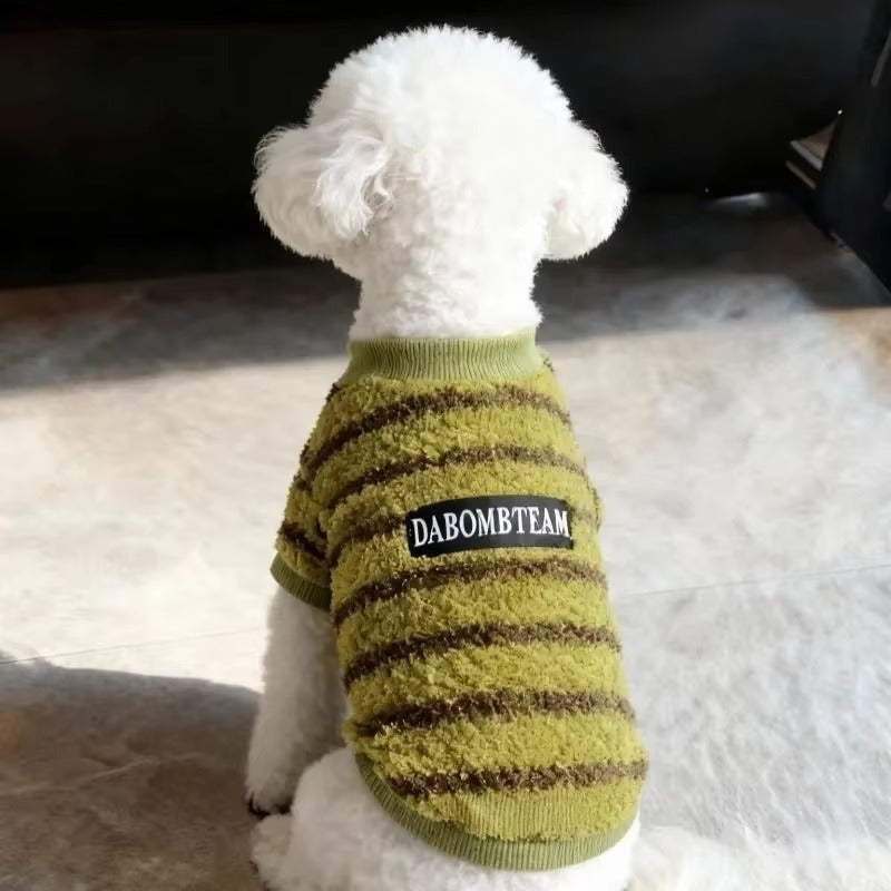 Comfortable Stylish Warm Thick Fleece Dog Cloth for Winter Soft Insulated Pet Outfit for Outdoor Walks