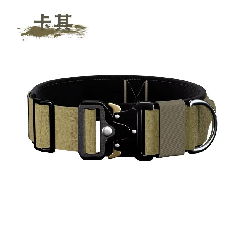 Tactical Dog Collar and Leash – Heavy-Duty Military-Grade Training Gear with Handle, Adjustable Collar for Medium & Large Dogs