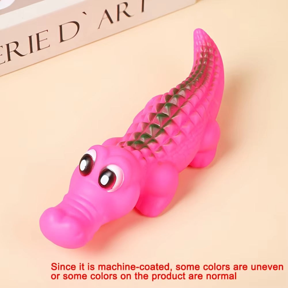 Squeaky Crocodile Rubber Toy