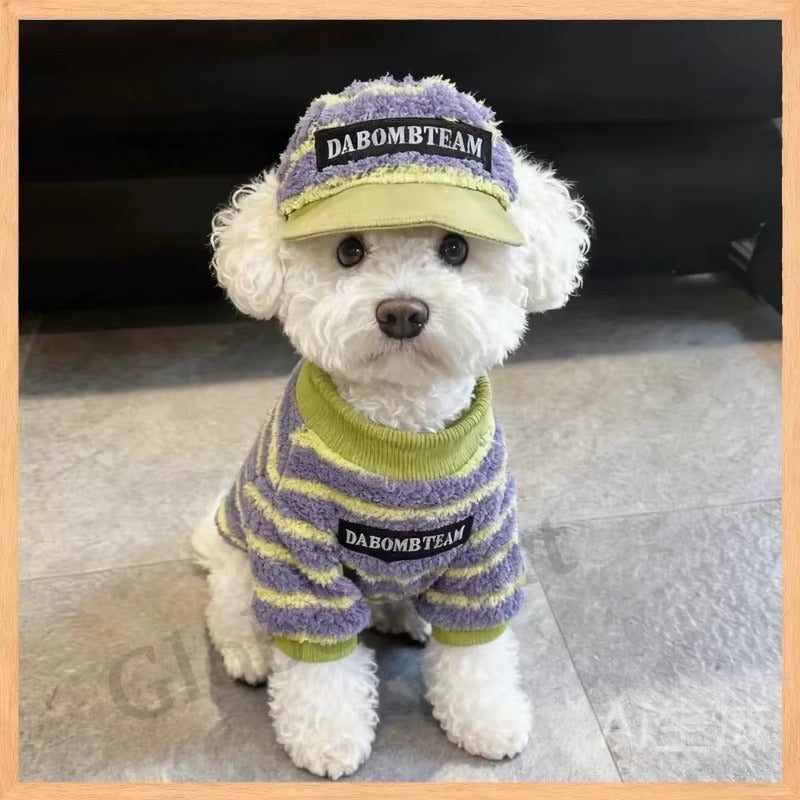 Comfortable Stylish Warm Thick Fleece Dog Cloth for Winter Soft Insulated Pet Outfit for Outdoor Walks