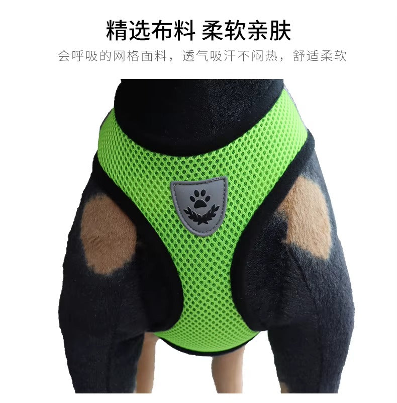 Big Dog Rope Harness and Leash, Heavy-Duty No-Pull Harness with Strong Rope Leash for Large Dogs, Training, Walking & Outdoor Use