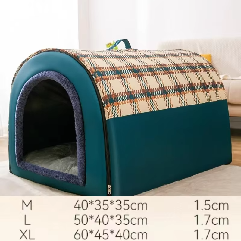 Comfortable Warm Removable Dog House Indoor Pet Shelter, Soft Insulated Dog Bed for Small & Medium Dogs, Washable and Portable