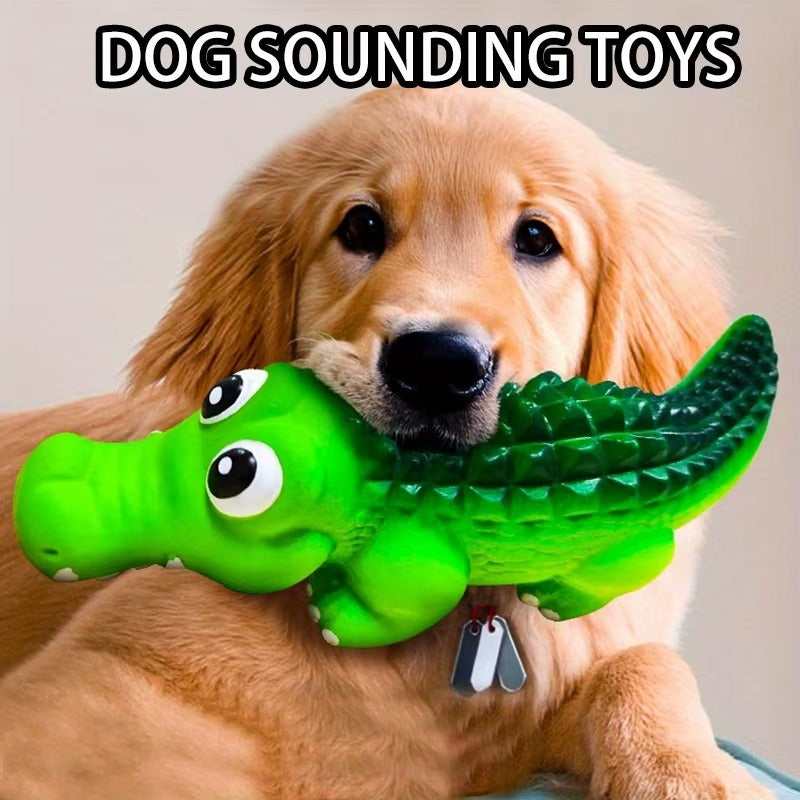 Squeaky Crocodile Rubber Toy