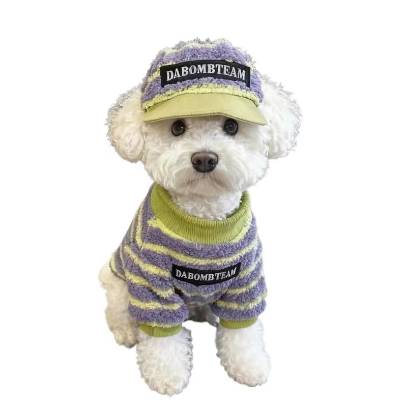 Comfortable Stylish Warm Thick Fleece Dog Cloth for Winter Soft Insulated Pet Outfit for Outdoor Walks