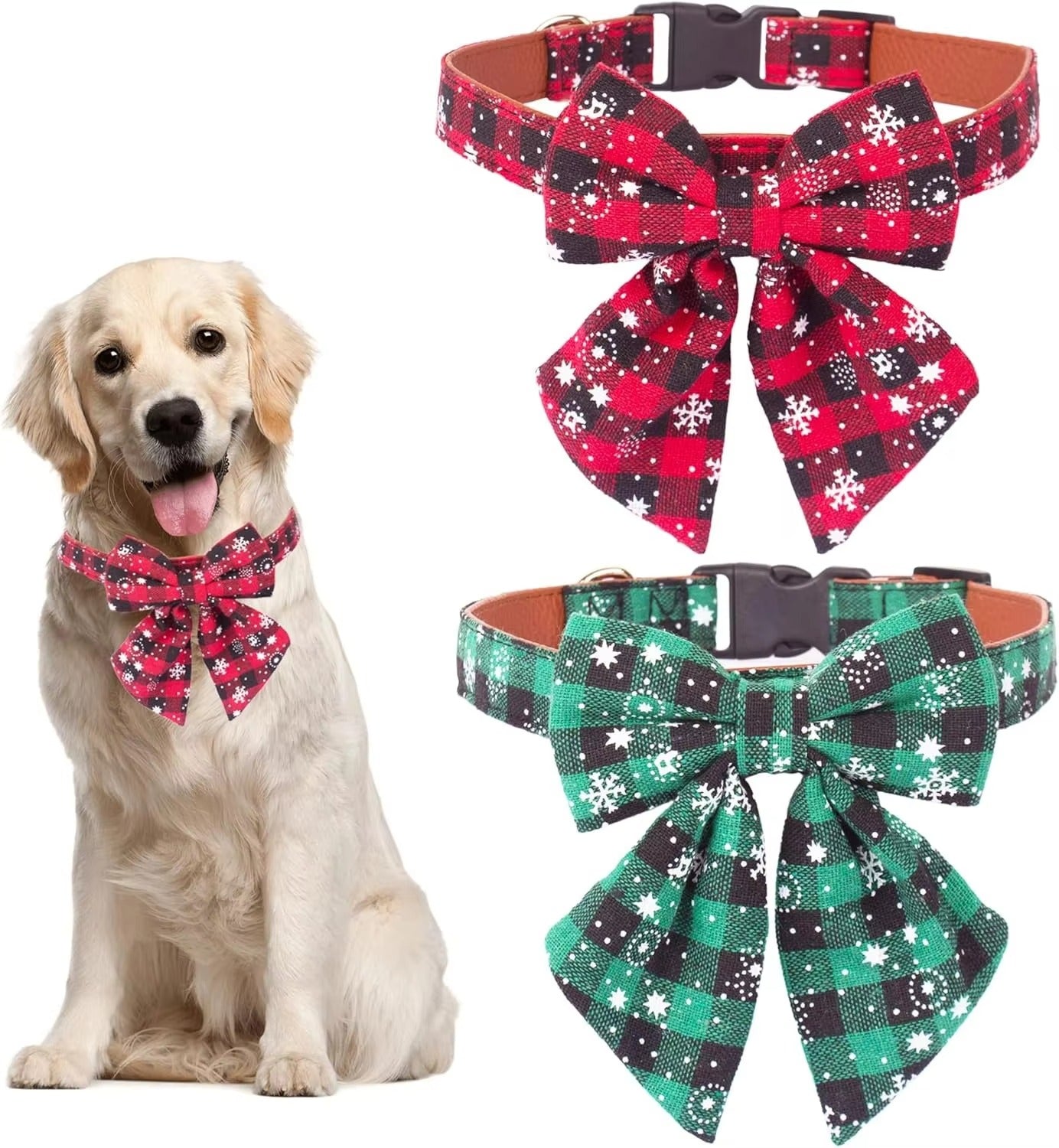 Christmas Plaid Dog Collar