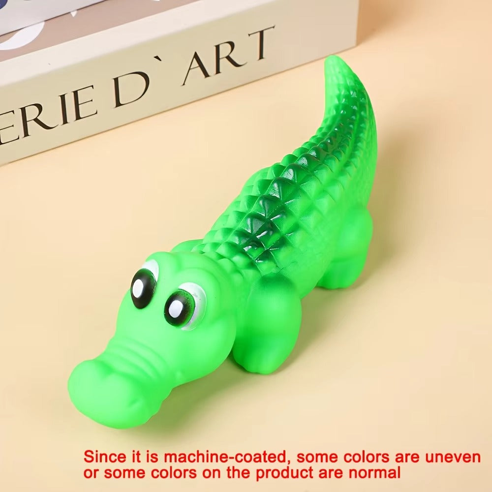 Squeaky Crocodile Rubber Toy