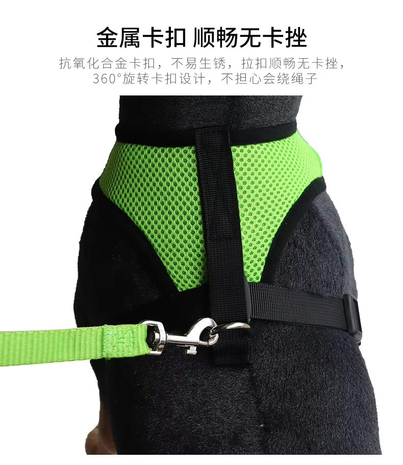 Big Dog Rope Harness and Leash, Heavy-Duty No-Pull Harness with Strong Rope Leash for Large Dogs, Training, Walking & Outdoor Use