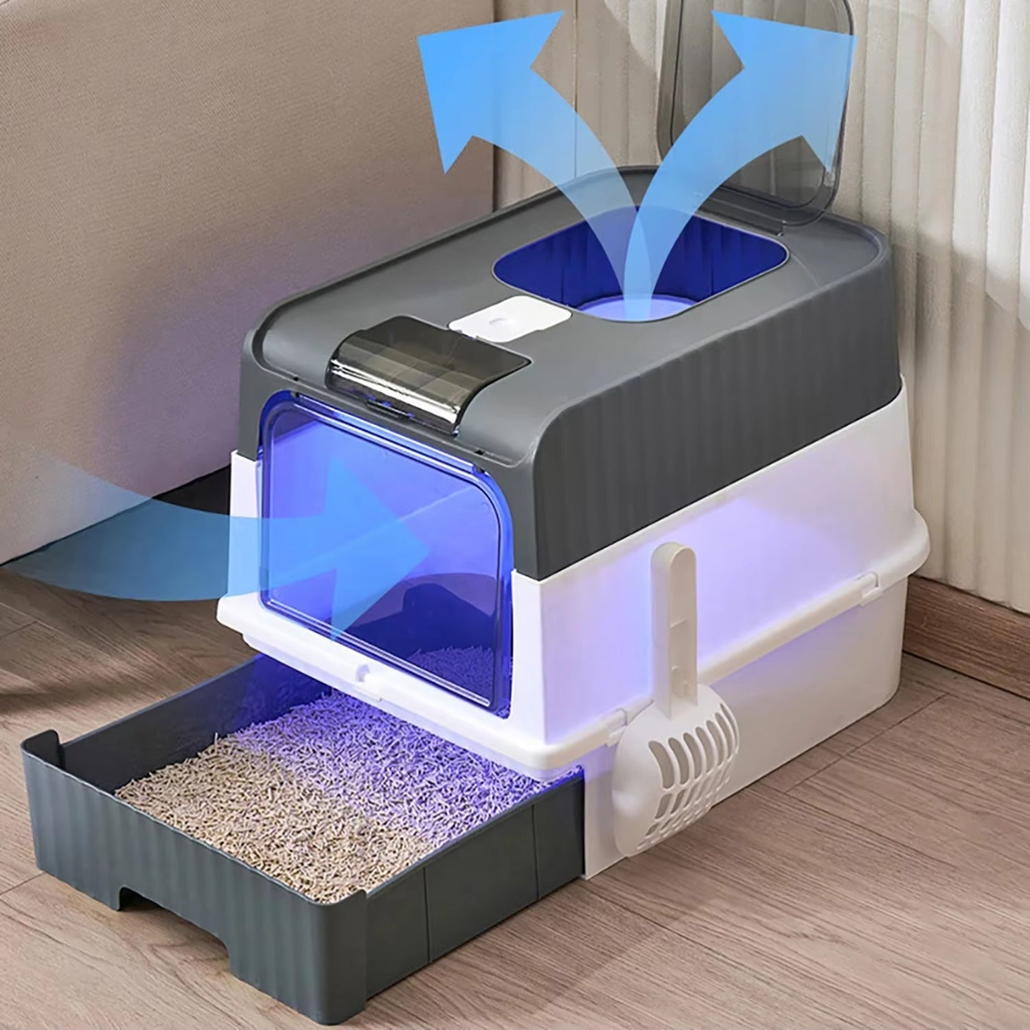 UV Enclosed Litter Box