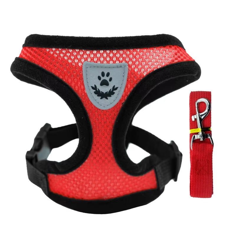 Big Dog Rope Harness and Leash, Heavy-Duty No-Pull Harness with Strong Rope Leash for Large Dogs, Training, Walking & Outdoor Use