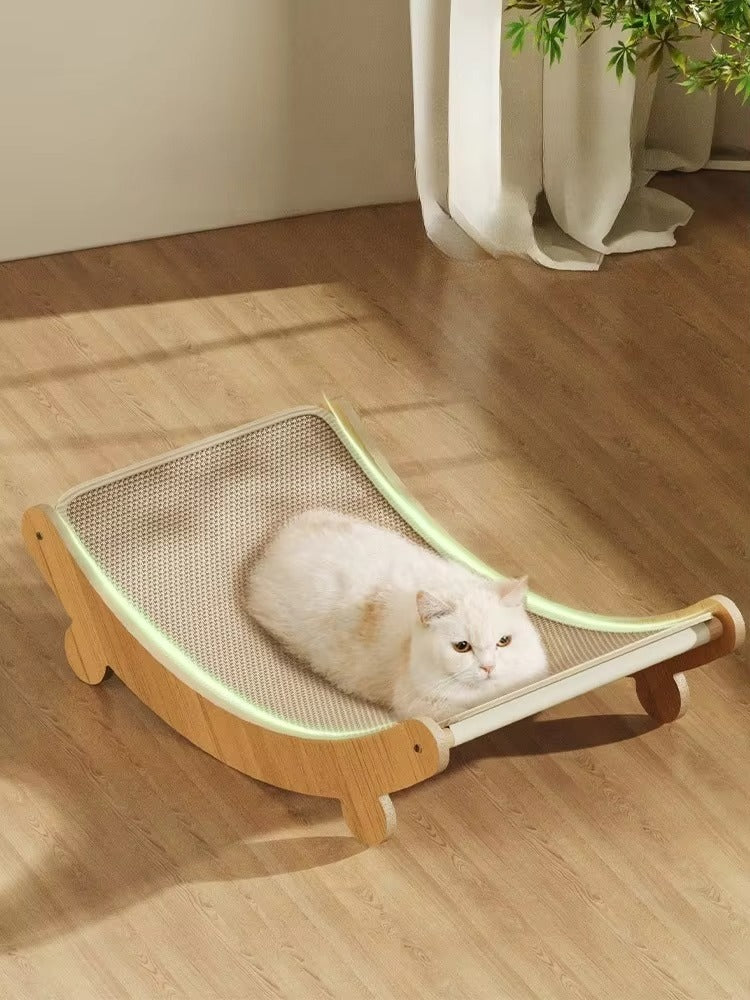 Dual-Surface Cat Bed Scratch Board, Multi-Purpose Indoor Scratcher and Comfortable Cat Bed, Protects Furniture, Play and Rest