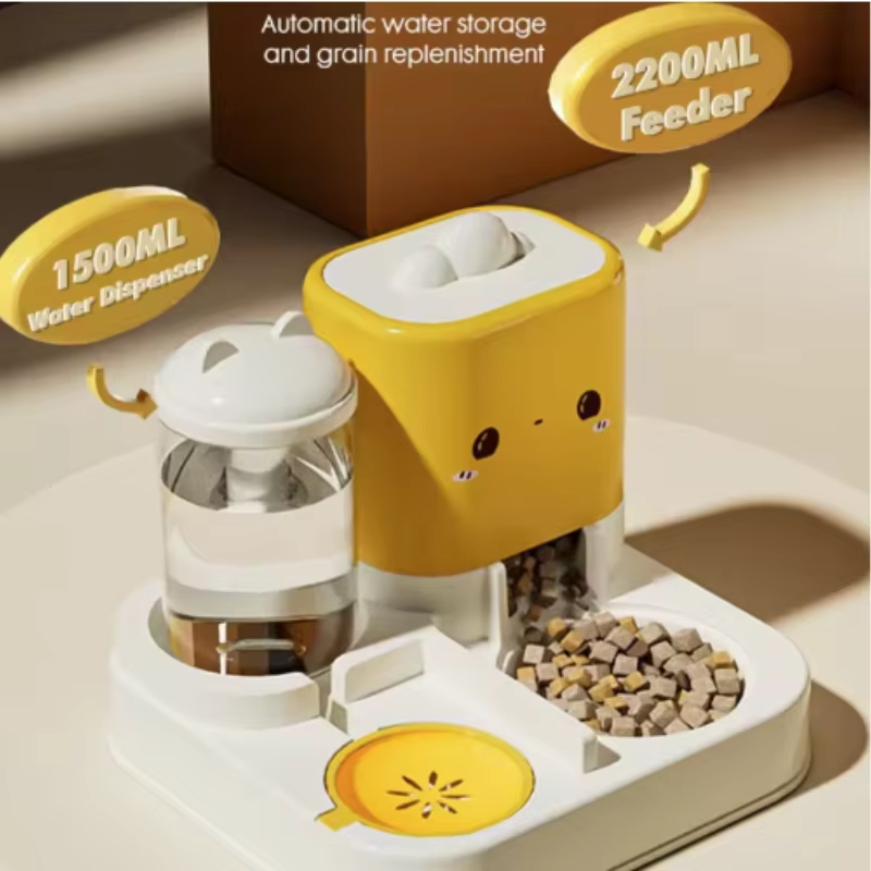 Automatic Pet Feeder with Water Bowl