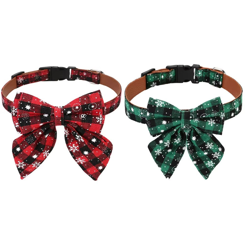 Christmas Plaid Dog Collar