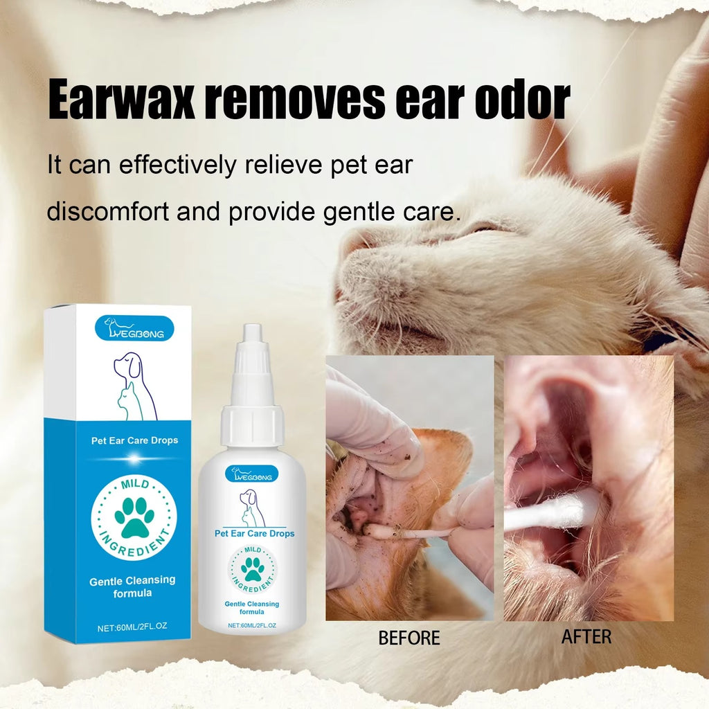 Effective Dog Ear Cleaning Solution – Safe for Dogs and Puppies, Removes Dirt, Wax, and Odor for Healthy Ears