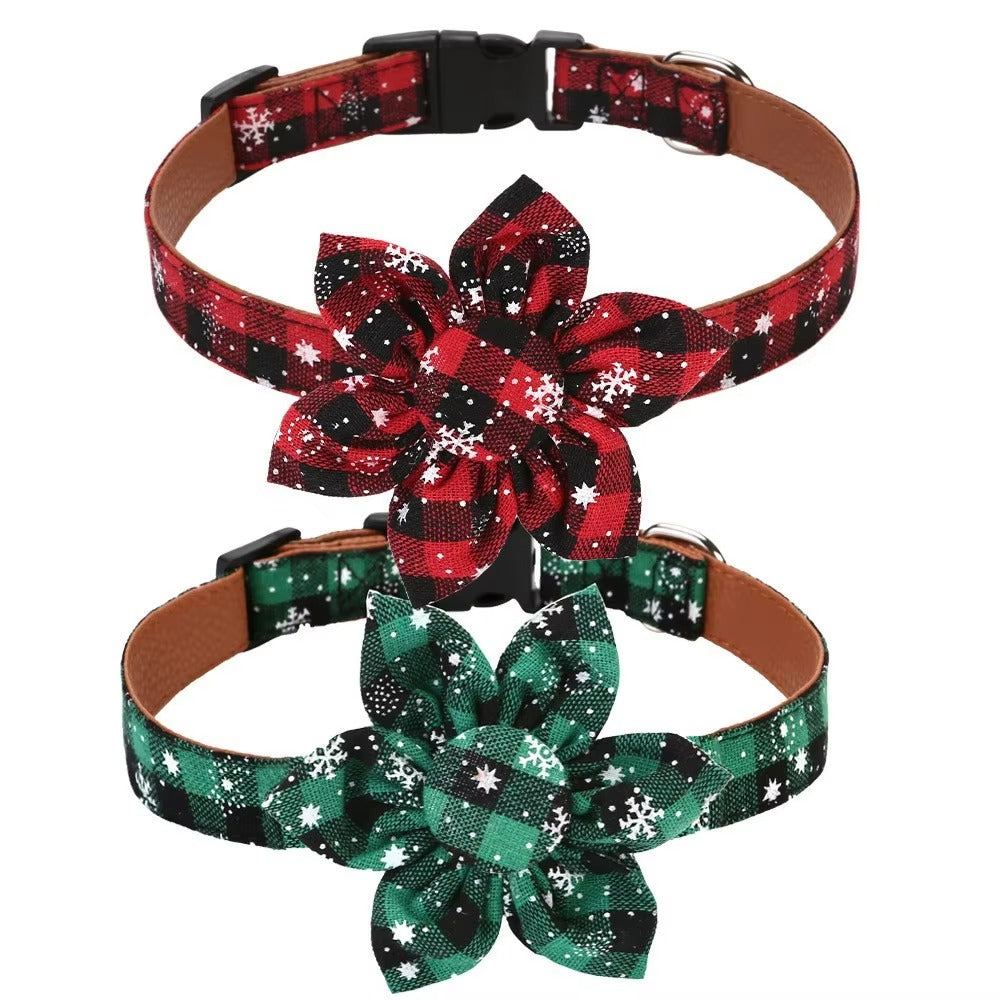 Christmas Plaid Dog Collar