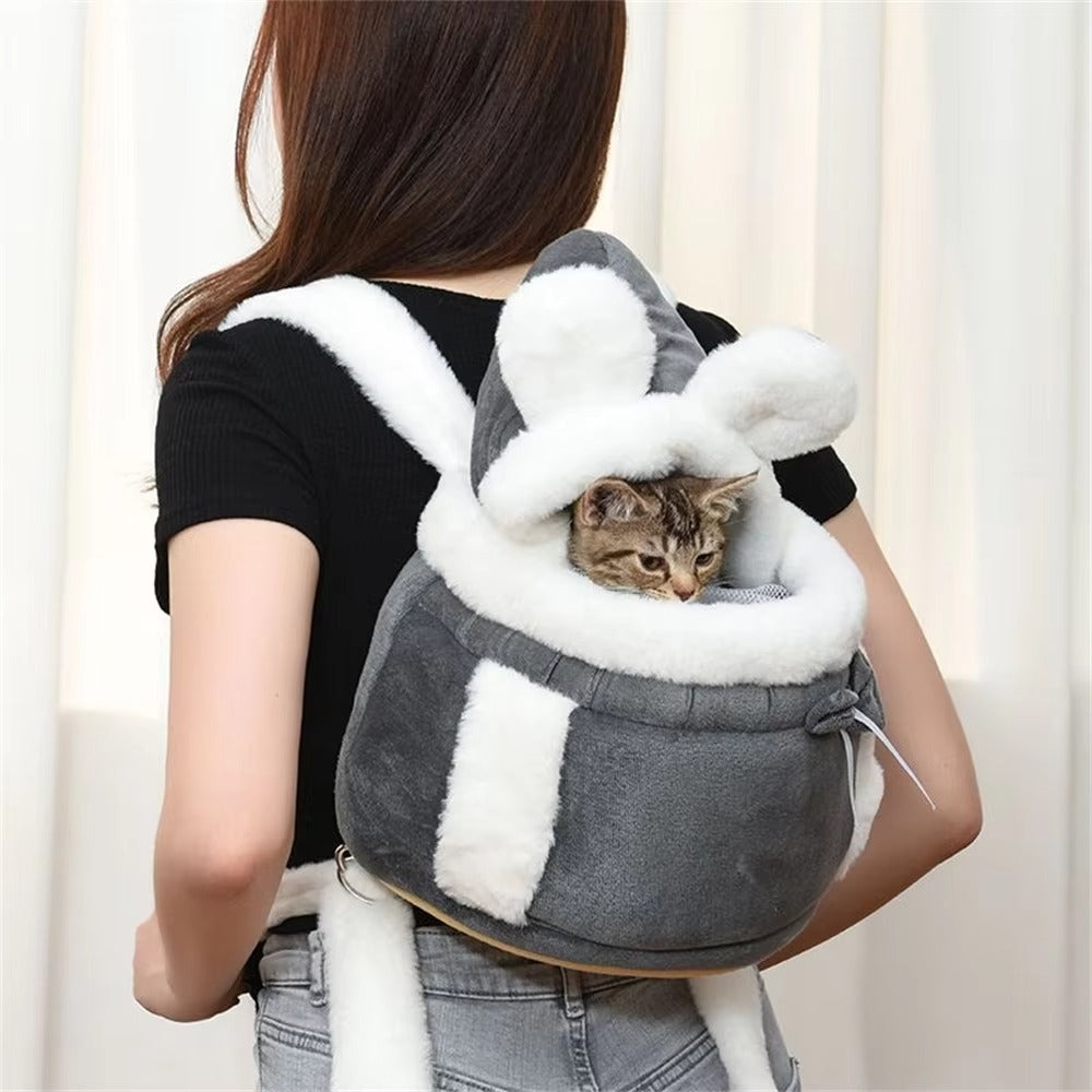 Winter Warm Puppy Carrier Backpack, Travel Bag for Small Dogs & Puppies, Comfortable and Cozy Pet Carrier for Cold Weather