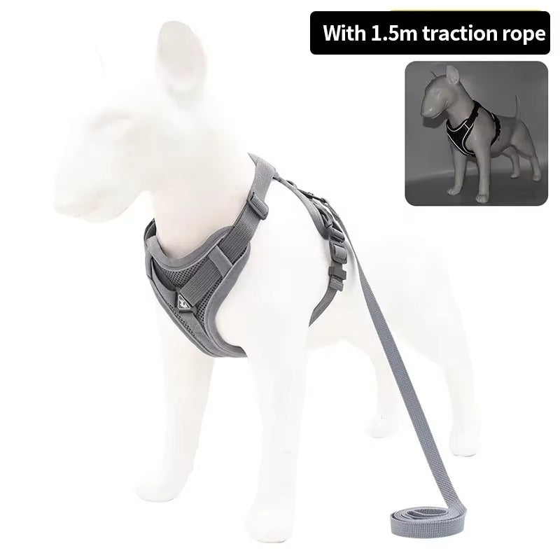 Reflective Dog Harness Leash Set