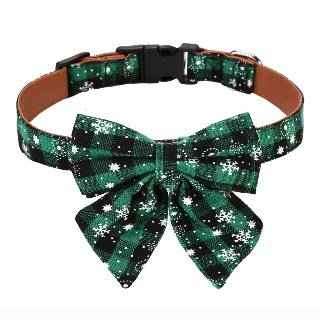Christmas Plaid Dog Collar